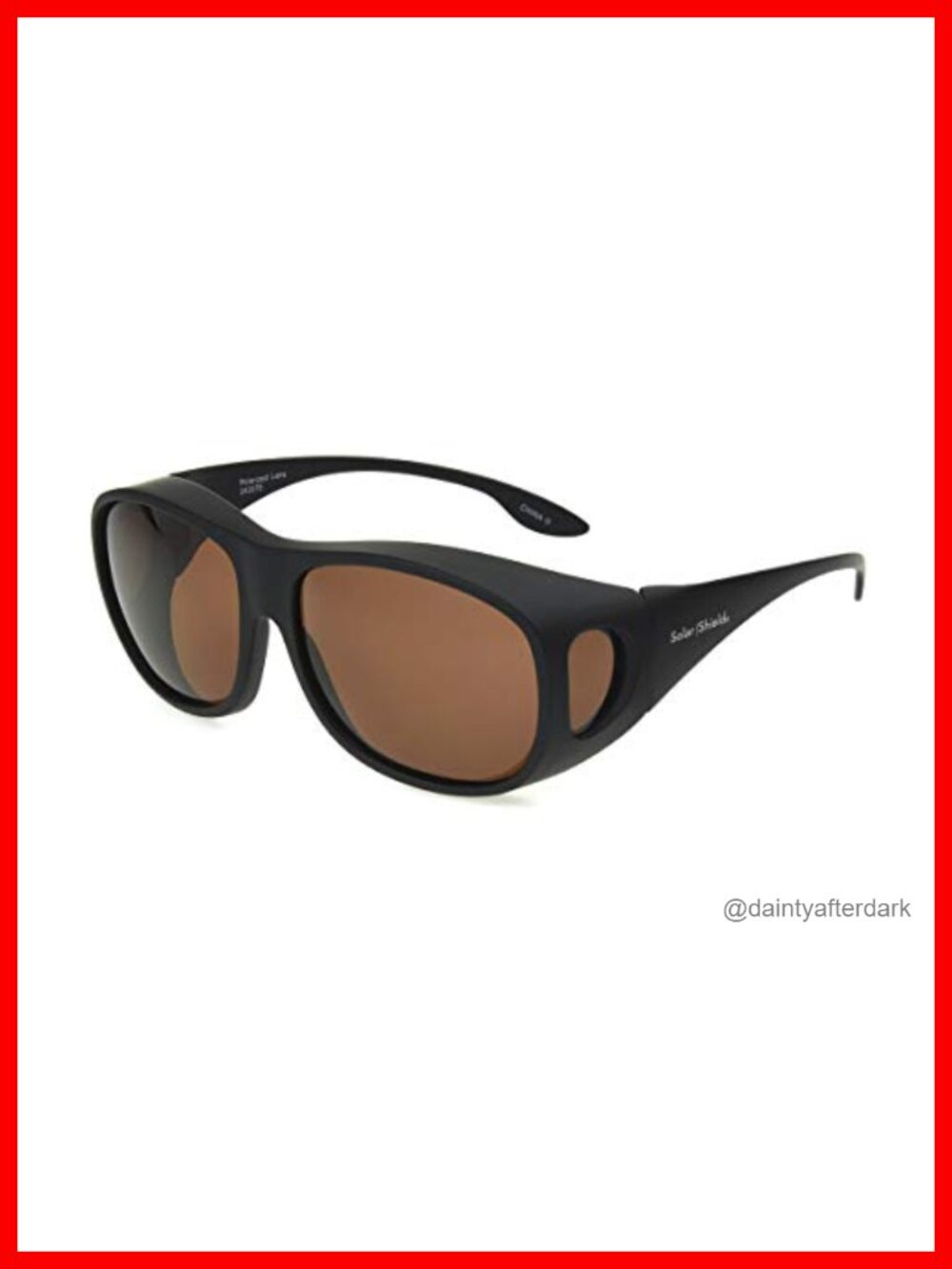 Solar Shield Elm Fits Over Sunglasses Polarized UV Protection Driving Square